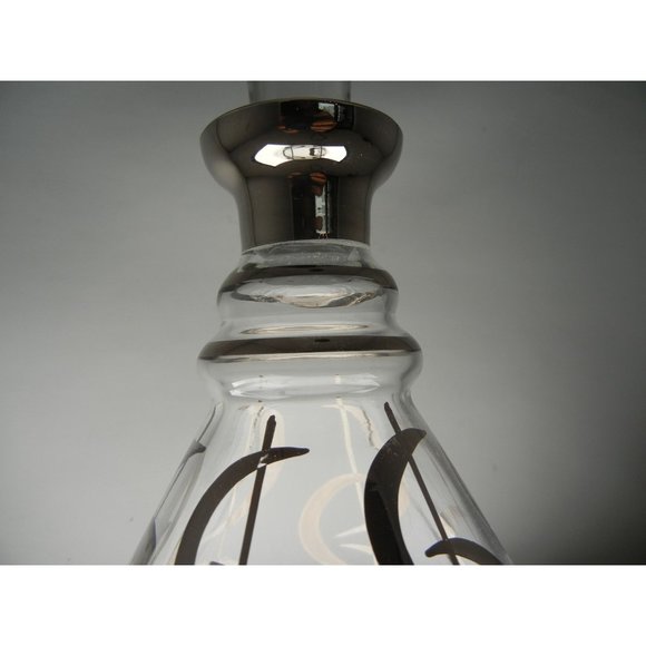 Vintage Bohemia Crystal Decanter Beaker Sterling Silver Design Czech - Picture 10 of 13